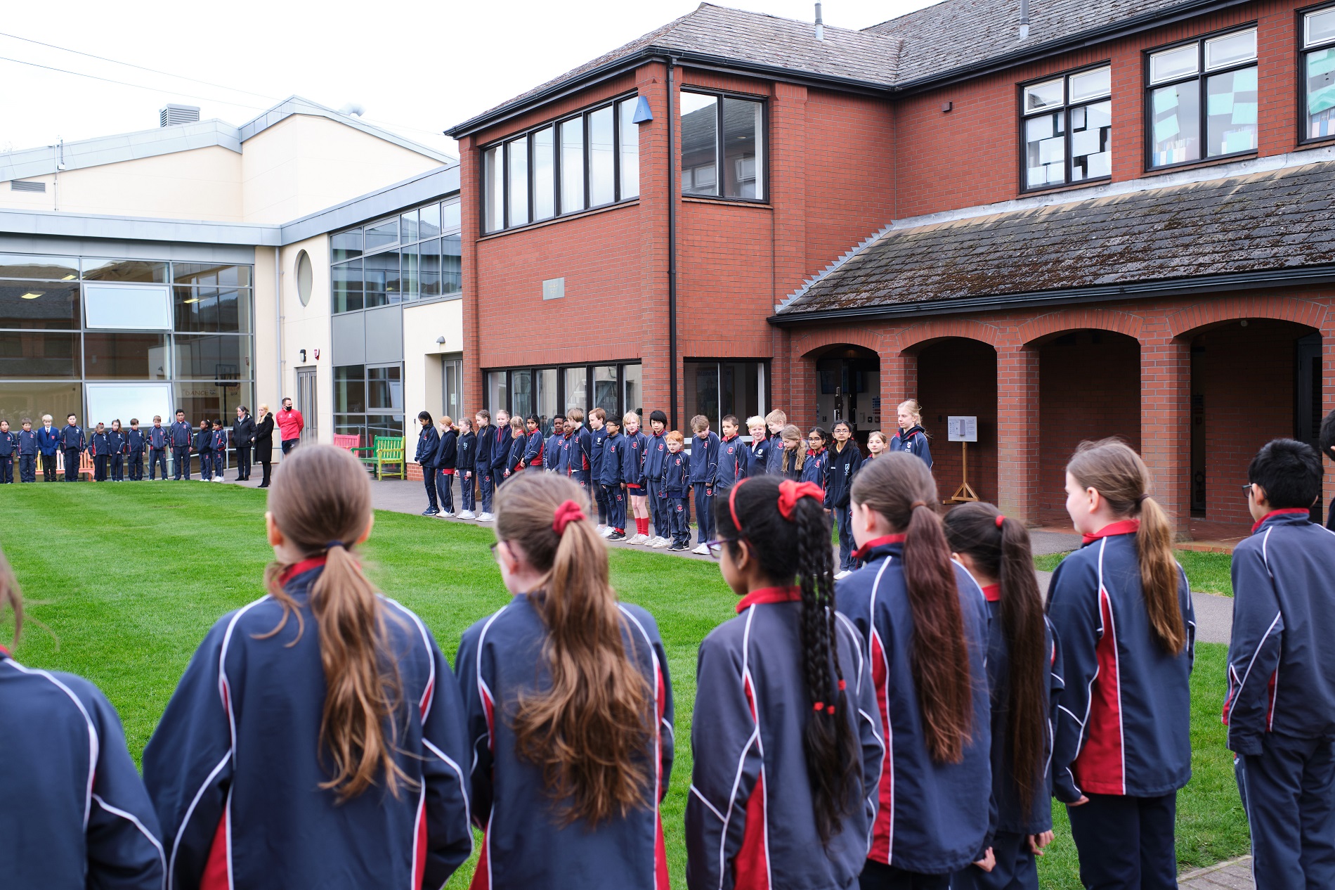 Fairfield pupils observe minute silence to mark a year since Covid lockdown